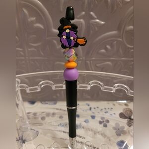 Black and Purple Witch Gnome Pen